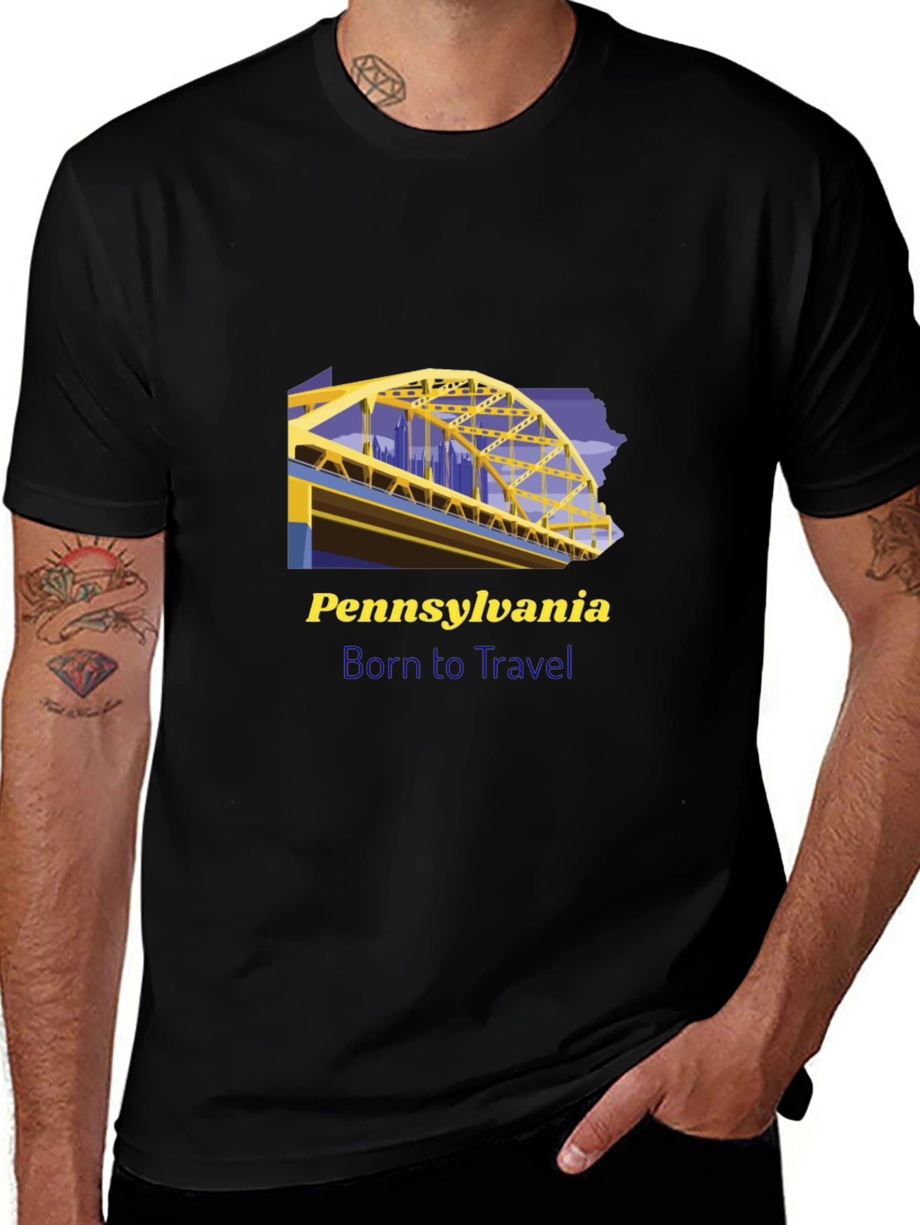 Pennsylvania Born to Travel Graphic Tee