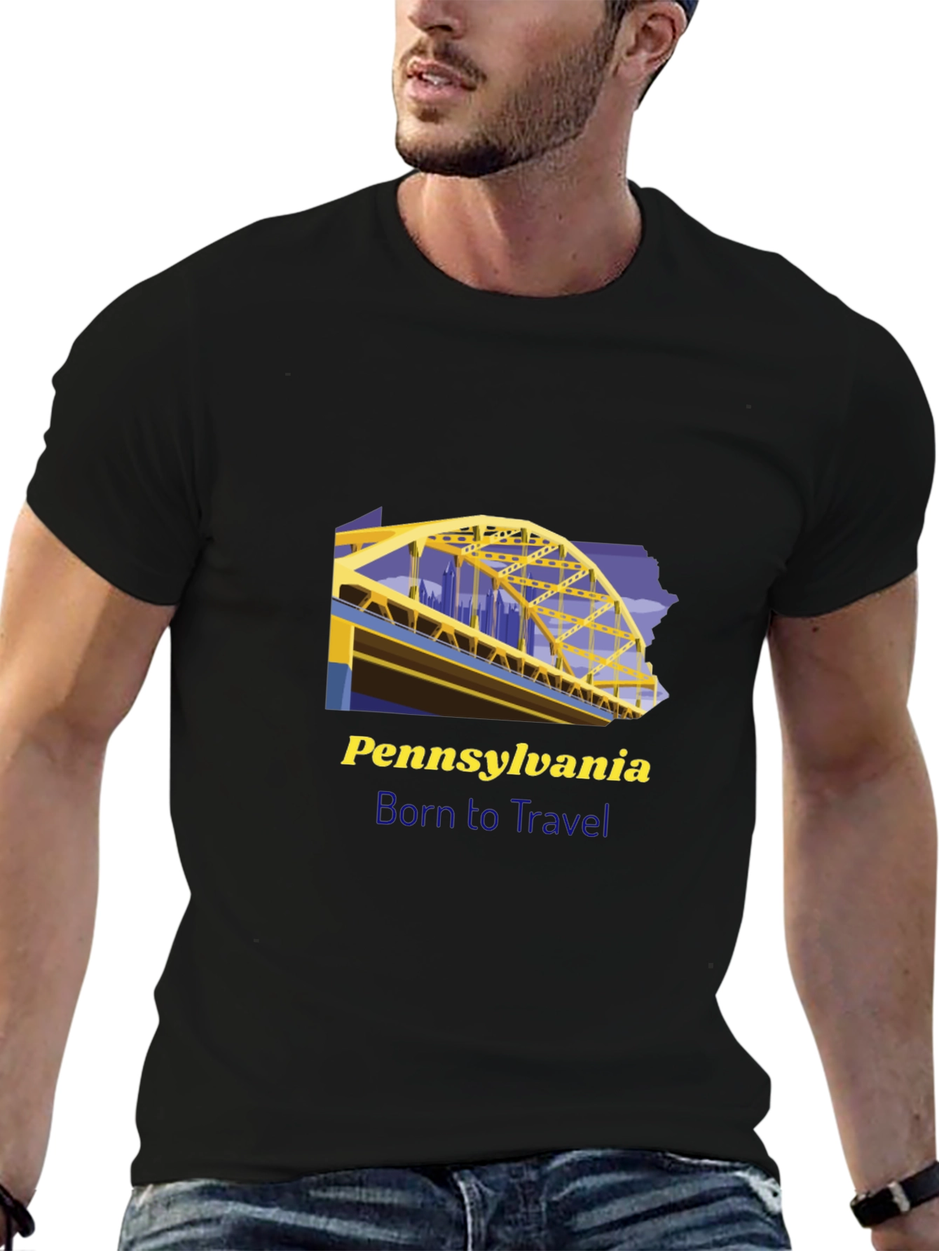 Pennsylvania Born to Travel Graphic Tee