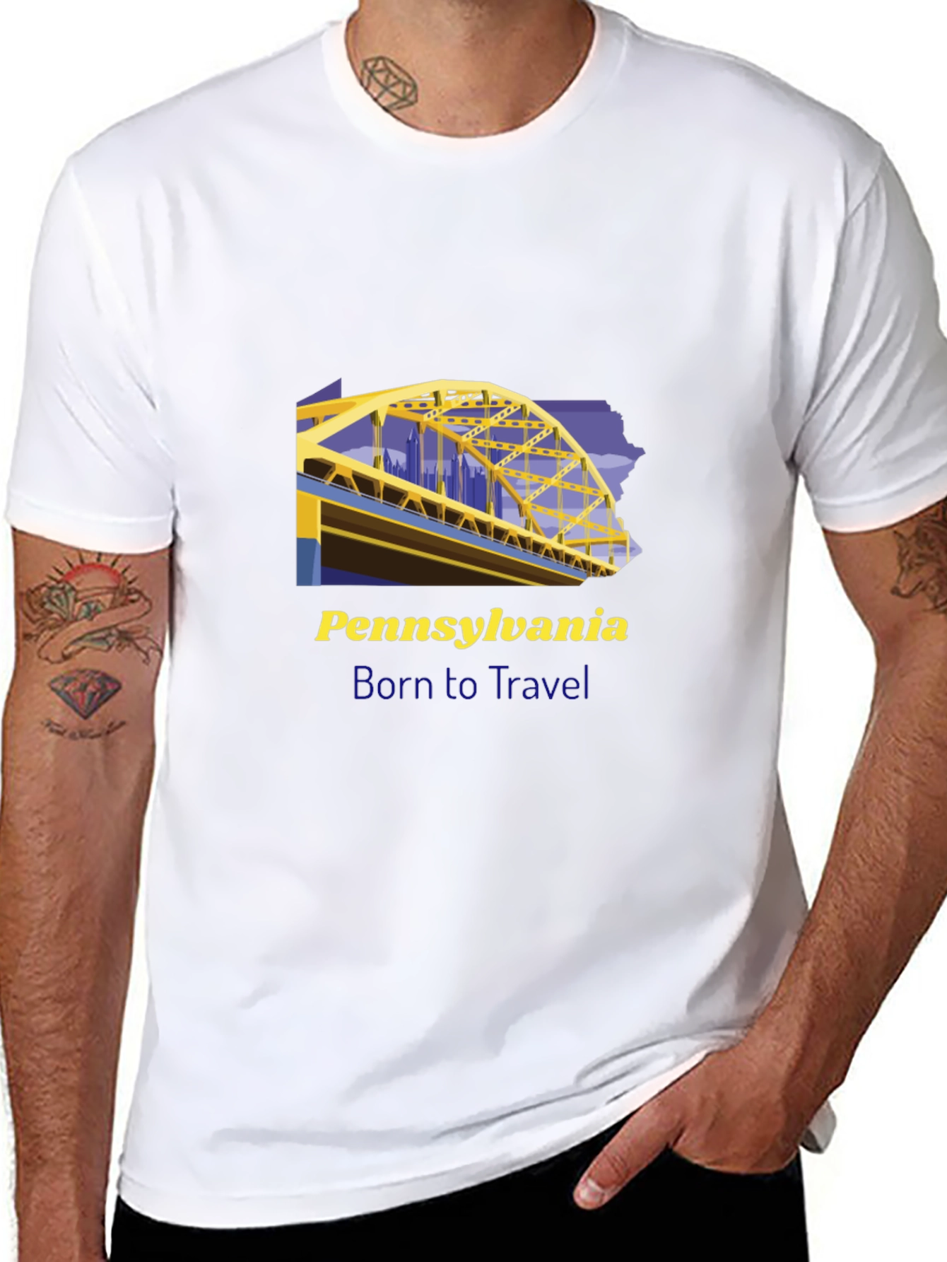 Pennsylvania Born to Travel Graphic Tee