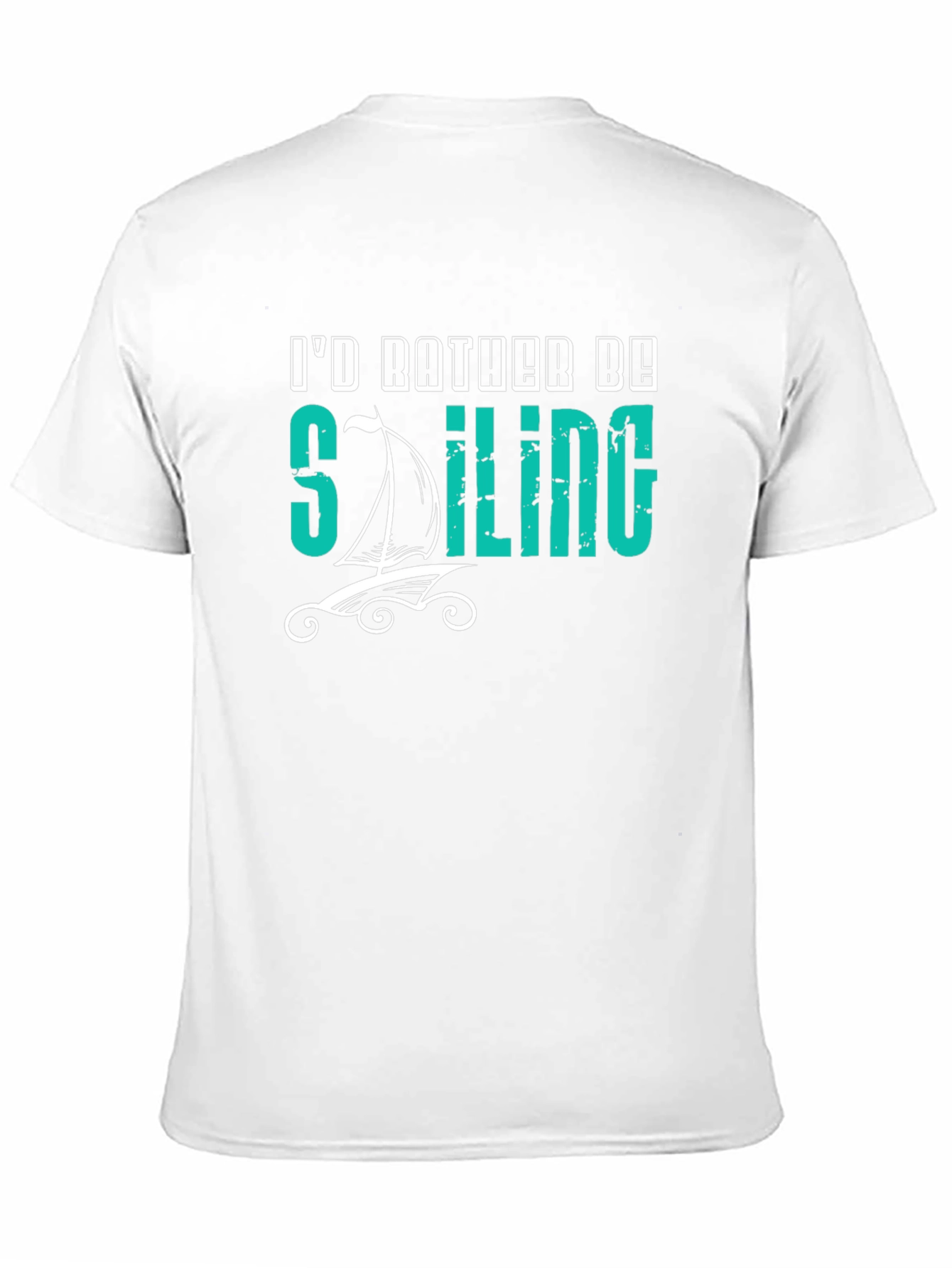Id Rather Be Sailing Black T-Shirt