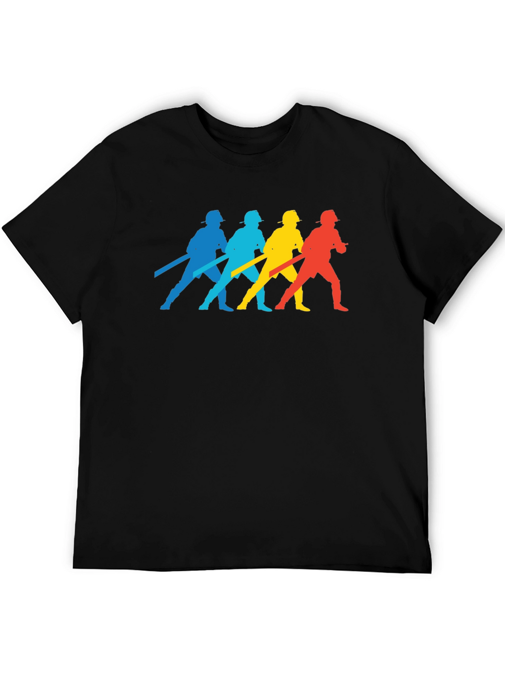 Firefighter Silhouette T-Shirt - Black