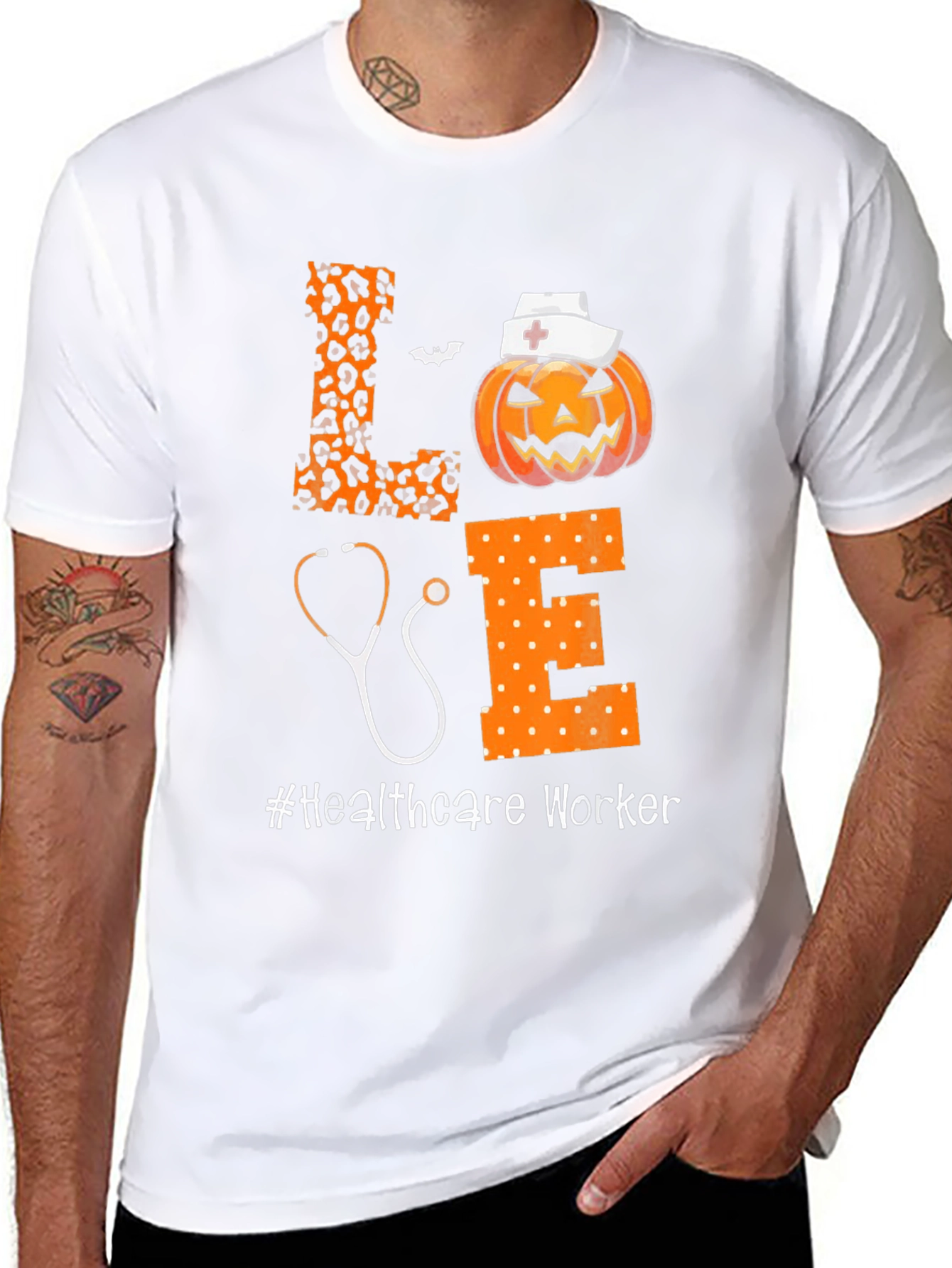 Healthcare Worker Halloween T-Shirt - Love Design
