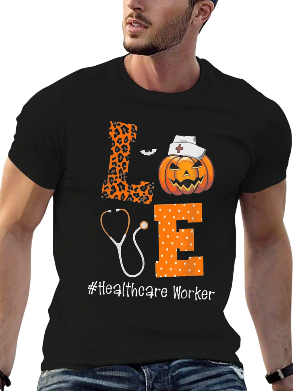 Healthcare Worker Halloween T-Shirt - Love Design