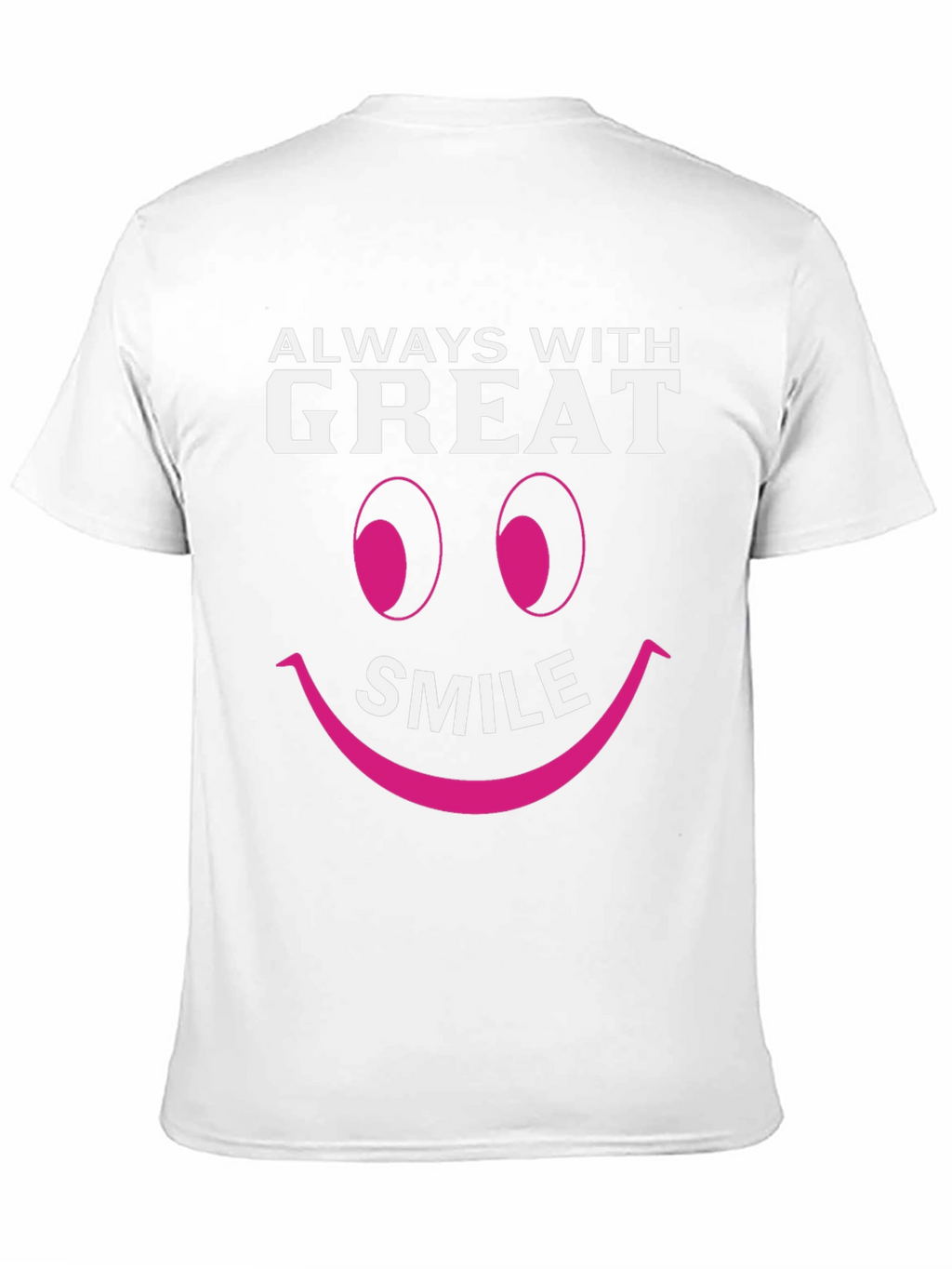 Always With Great Smile Black Graphic T-Shirt
