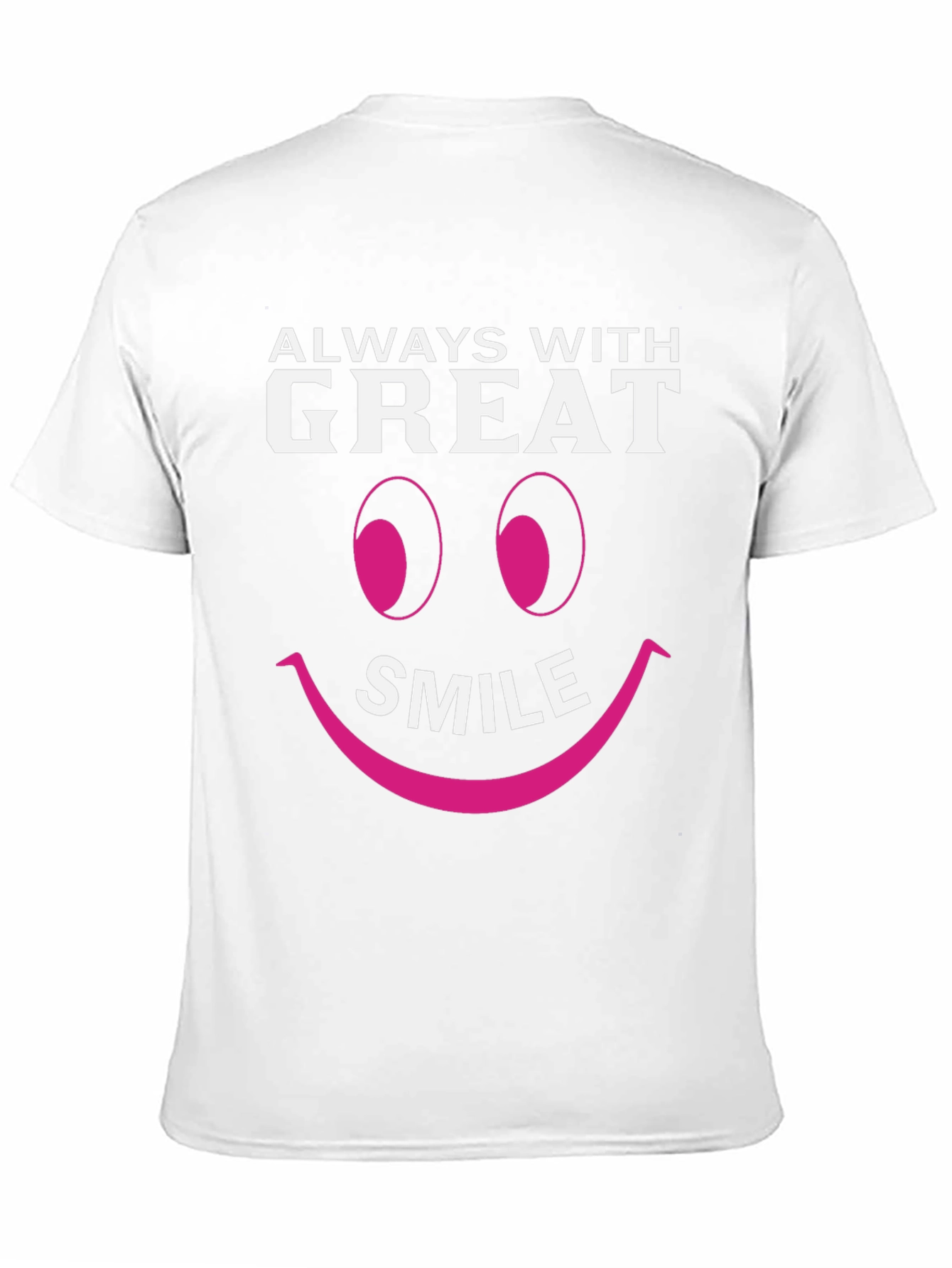 Always With Great Smile Black Graphic T-Shirt