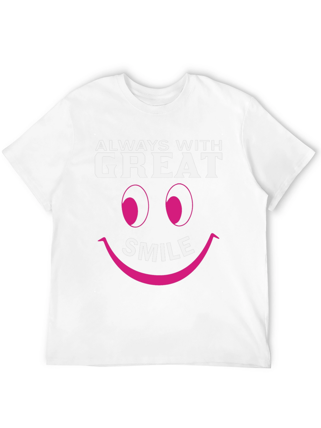 Always With Great Smile Black Graphic T-Shirt