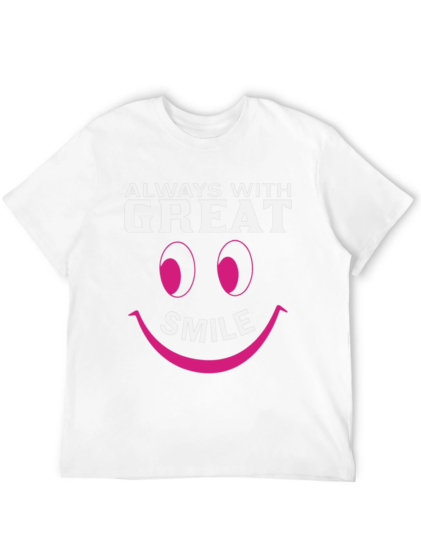 Always With Great Smile Black Graphic T-Shirt