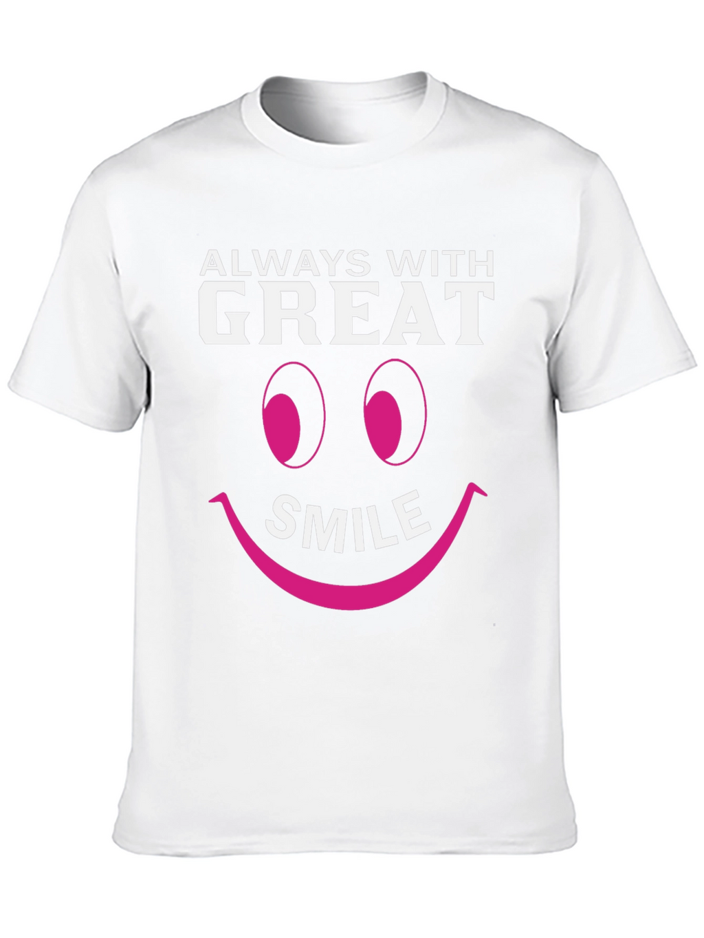 Always With Great Smile Black Graphic T-Shirt
