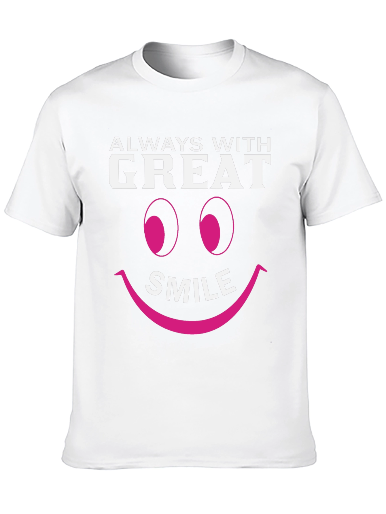 Always With Great Smile Black Graphic T-Shirt