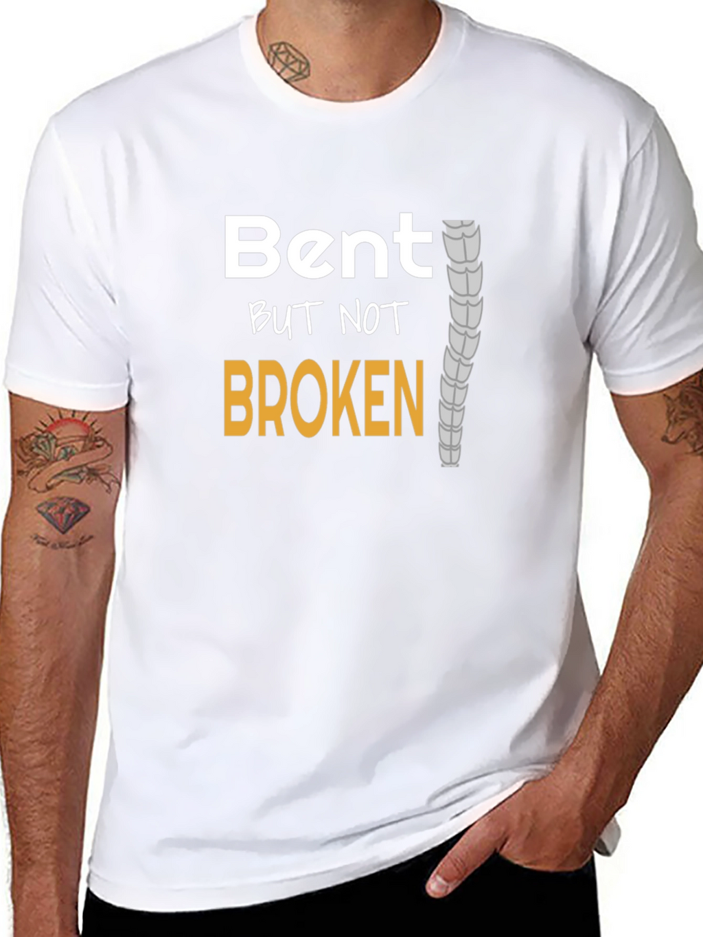Bent But Not Broken T-Shirt - Spinal Health Awareness