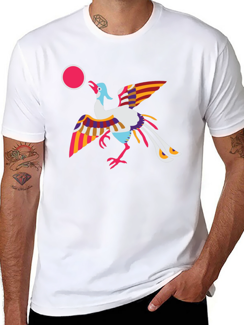 Vibrant Bird Graphic Tee - Stylish & Unique