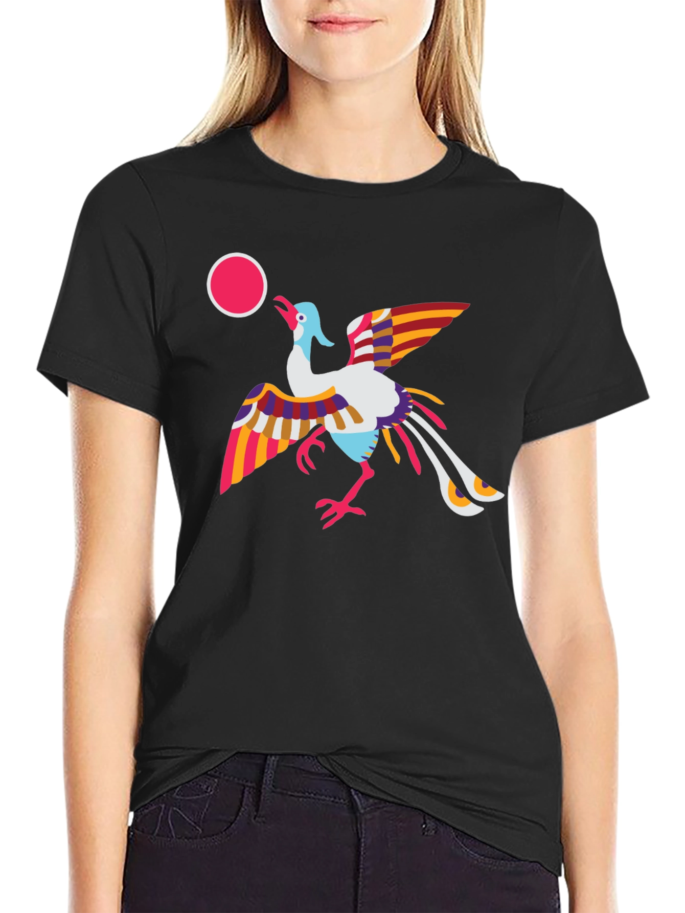 Vibrant Bird Graphic Tee - Stylish & Unique