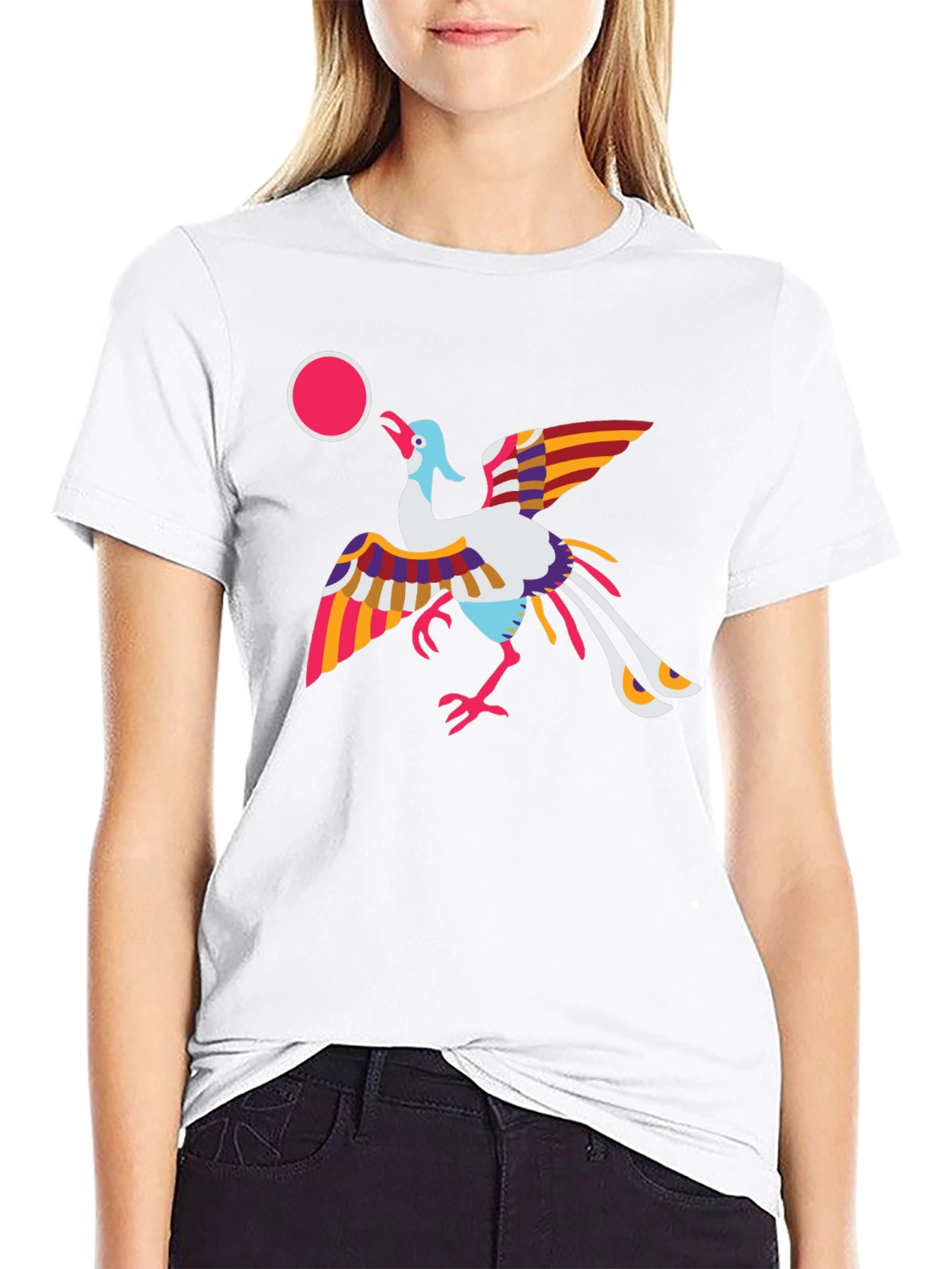 Vibrant Bird Graphic Tee - Stylish & Unique