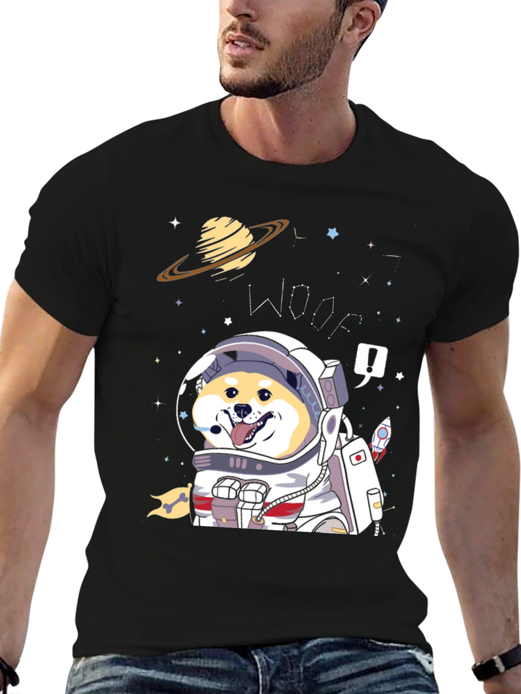 Shiba Inu Astronaut T-Shirt – Cute Space Dog Graphic Tee