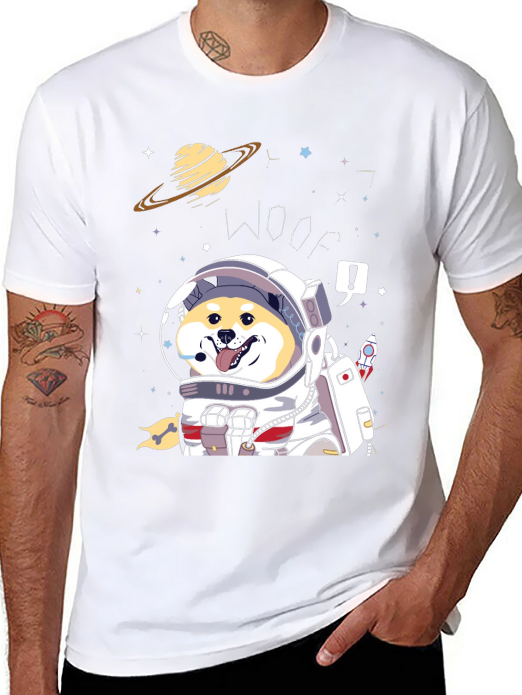 Shiba Inu Astronaut T-Shirt – Cute Space Dog Graphic Tee