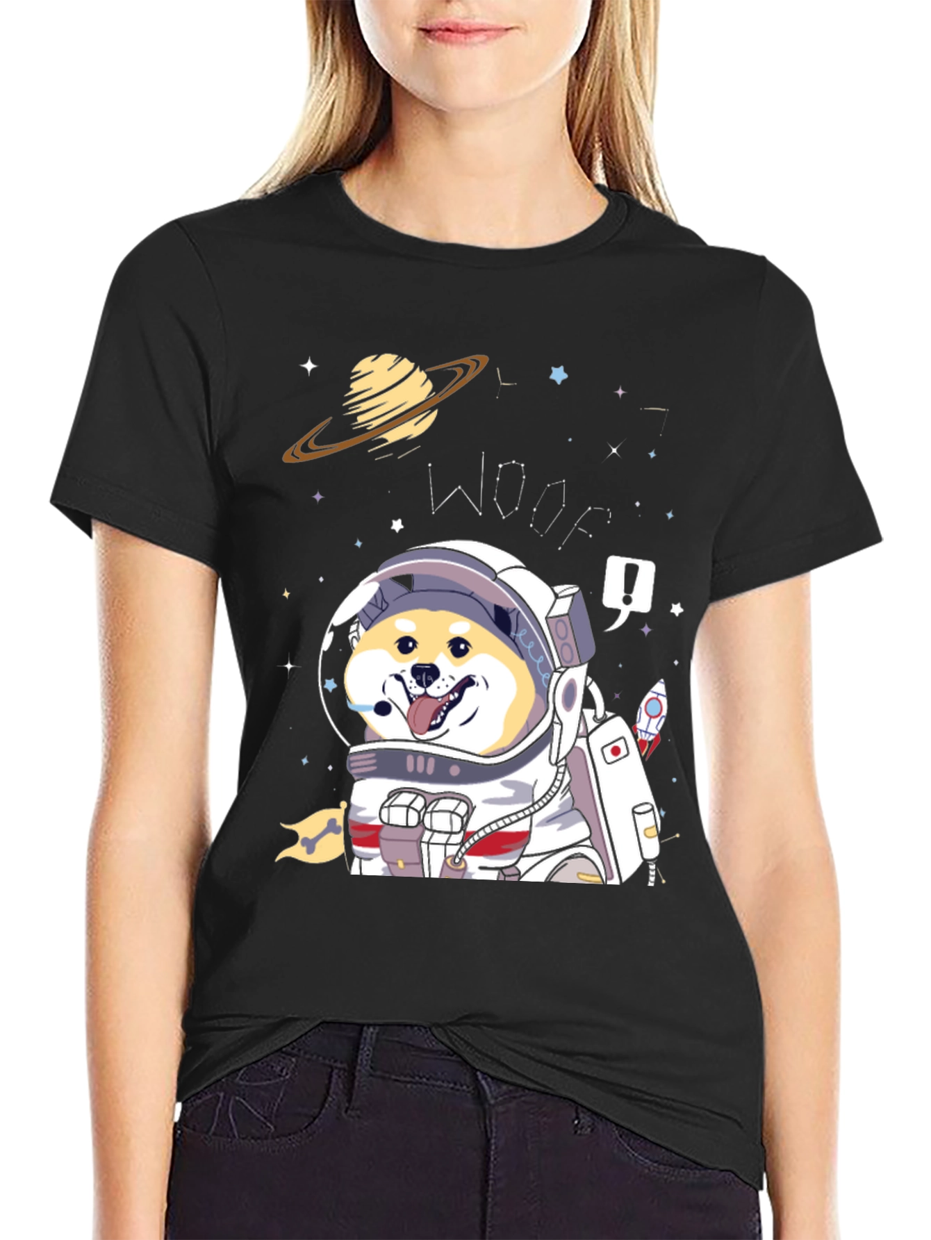 Shiba Inu Astronaut T-Shirt – Cute Space Dog Graphic Tee