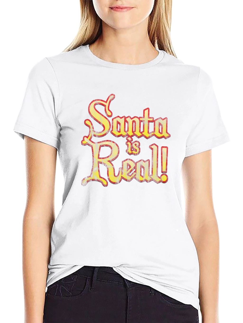 Santa is Real! Novelty Graphic T-Shirt
