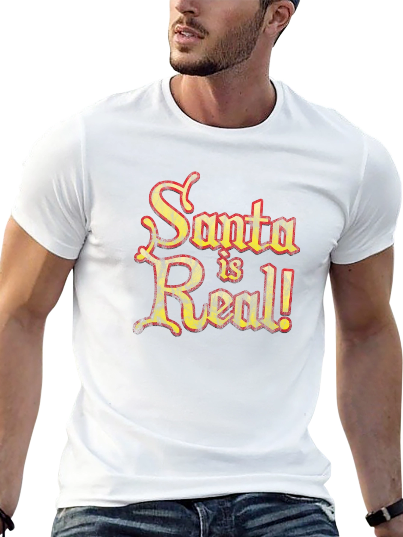 Santa is Real! Novelty Graphic T-Shirt