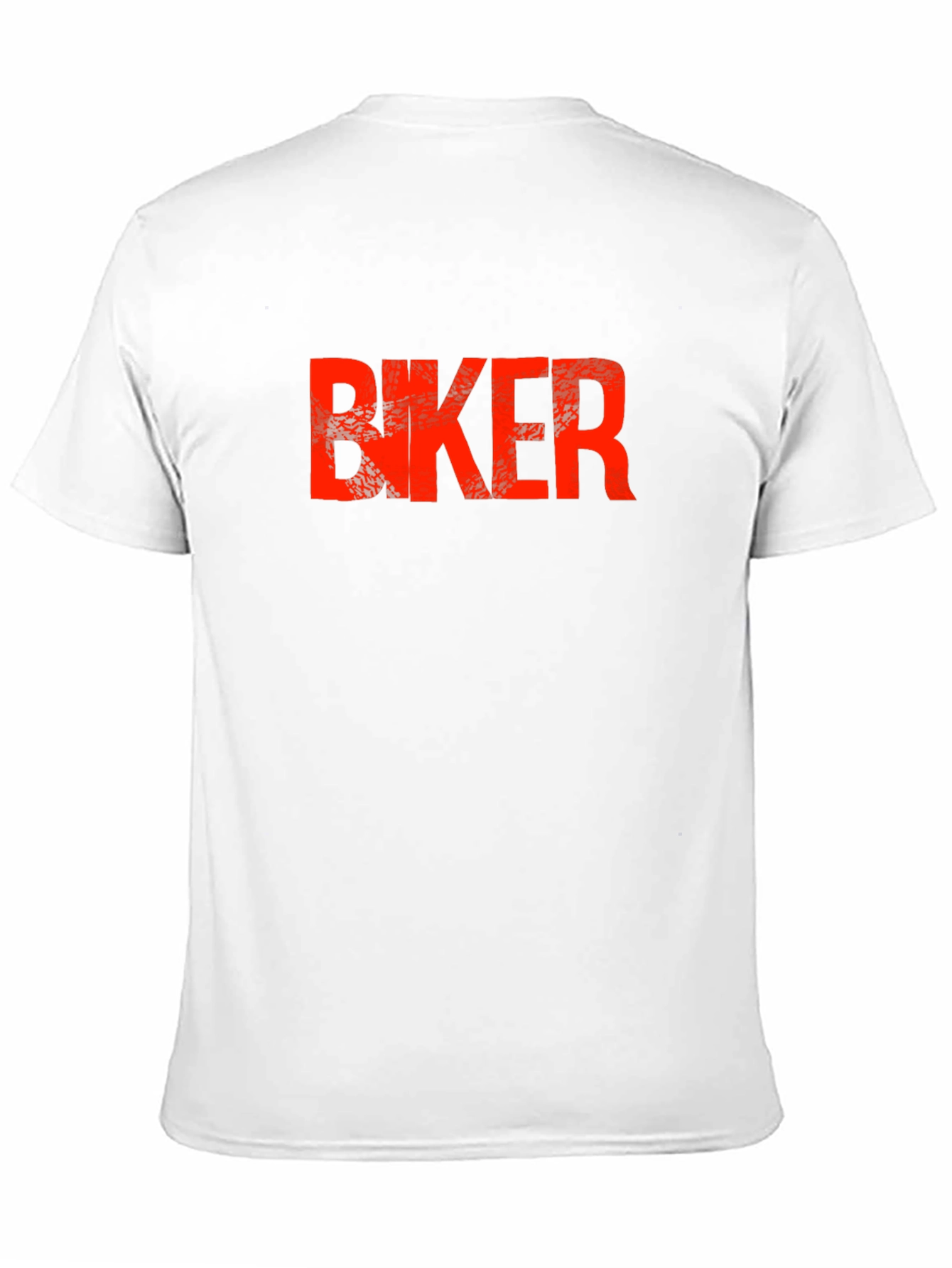 Biker Graphic T-Shirt - Bold Red Print on Black