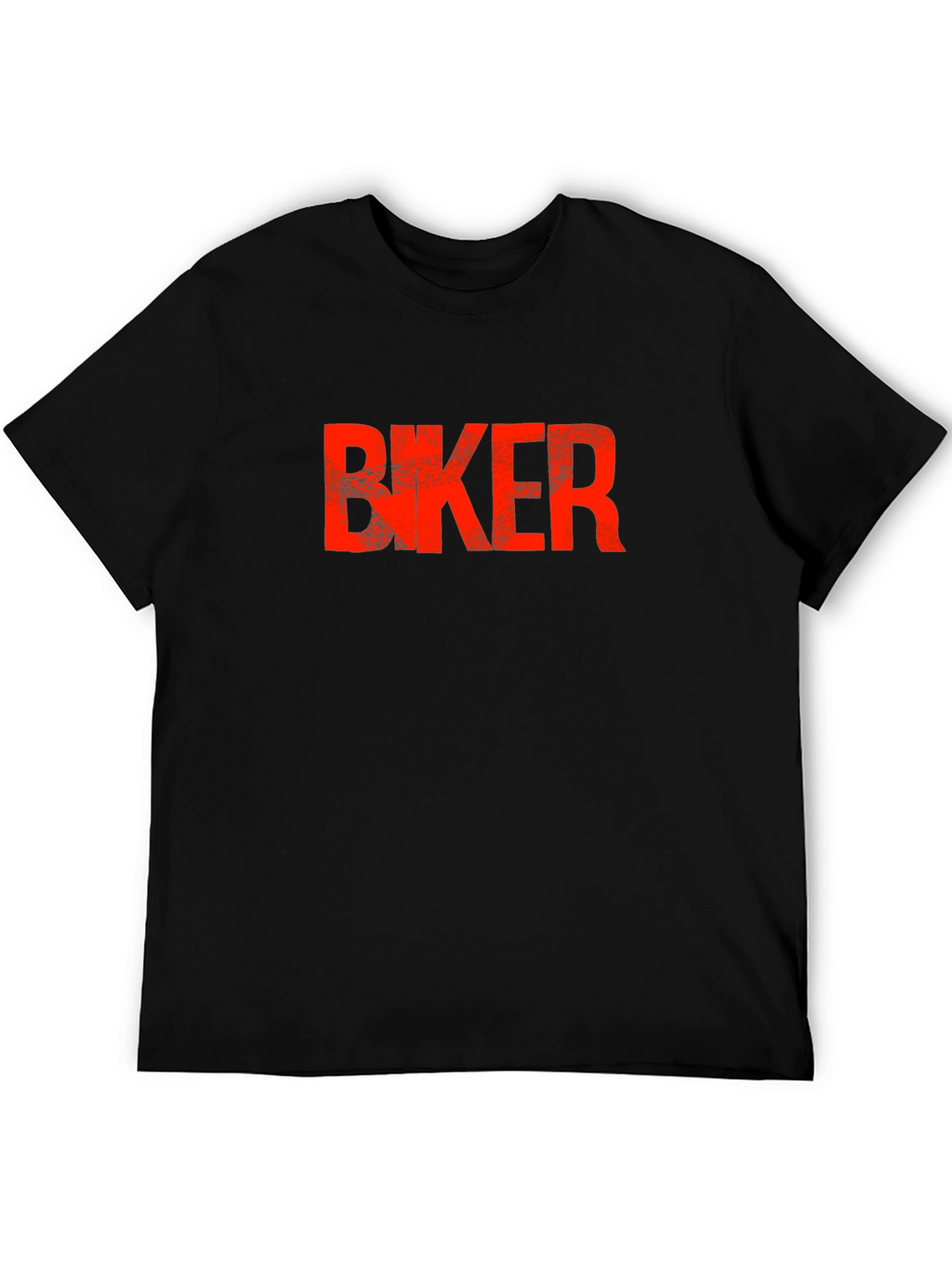 Biker Graphic T-Shirt - Bold Red Print on Black