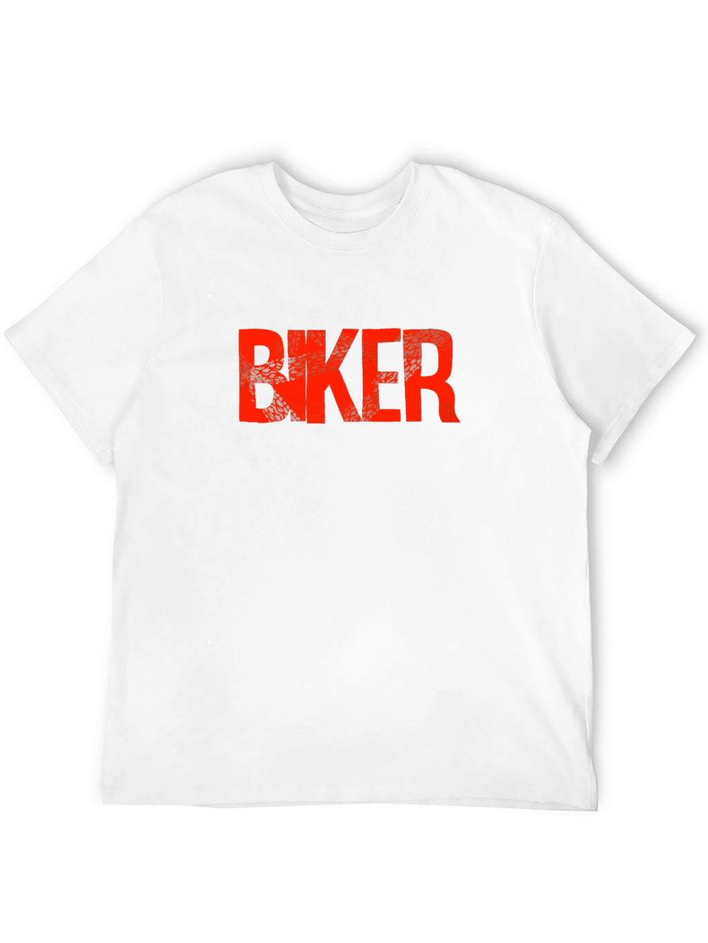 Biker Graphic T-Shirt - Bold Red Print on Black