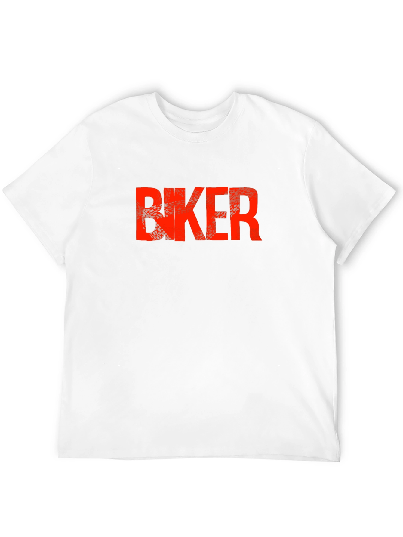 Biker Graphic T-Shirt - Bold Red Print on Black