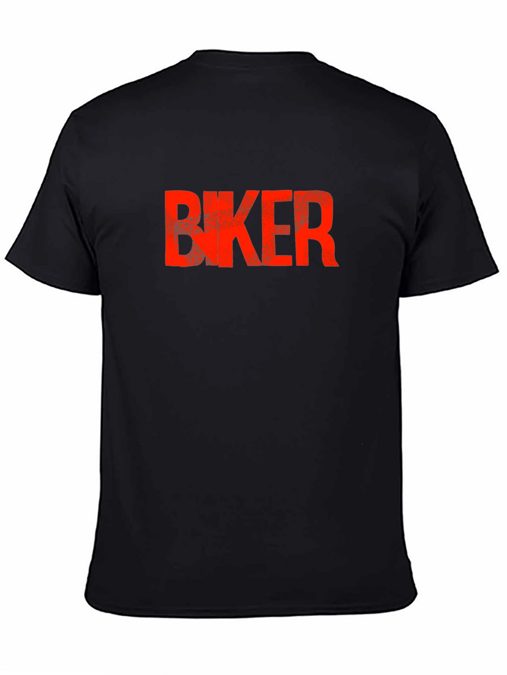 Biker Graphic T-Shirt - Bold Red Print on Black
