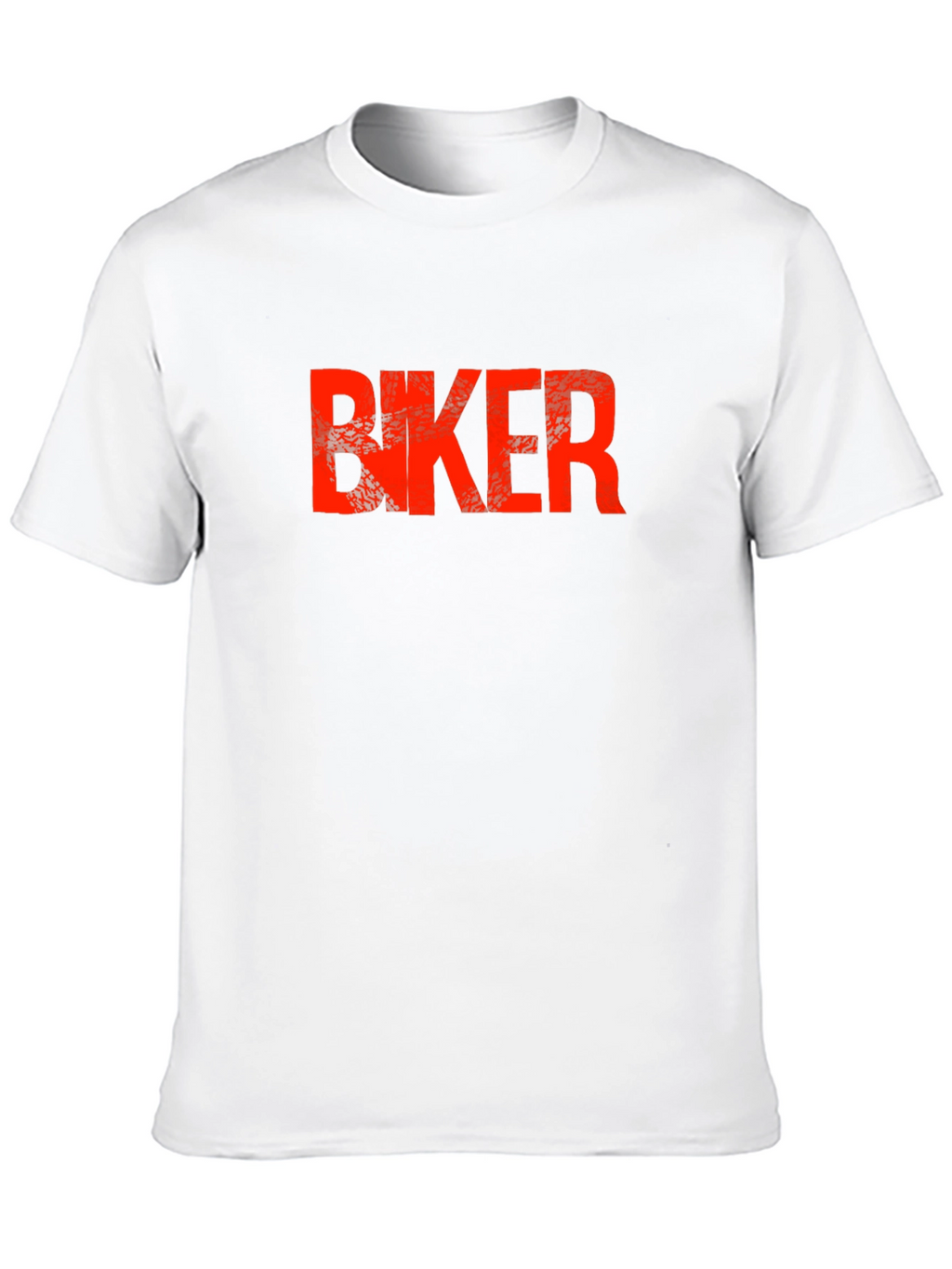 Biker Graphic T-Shirt - Bold Red Print on Black