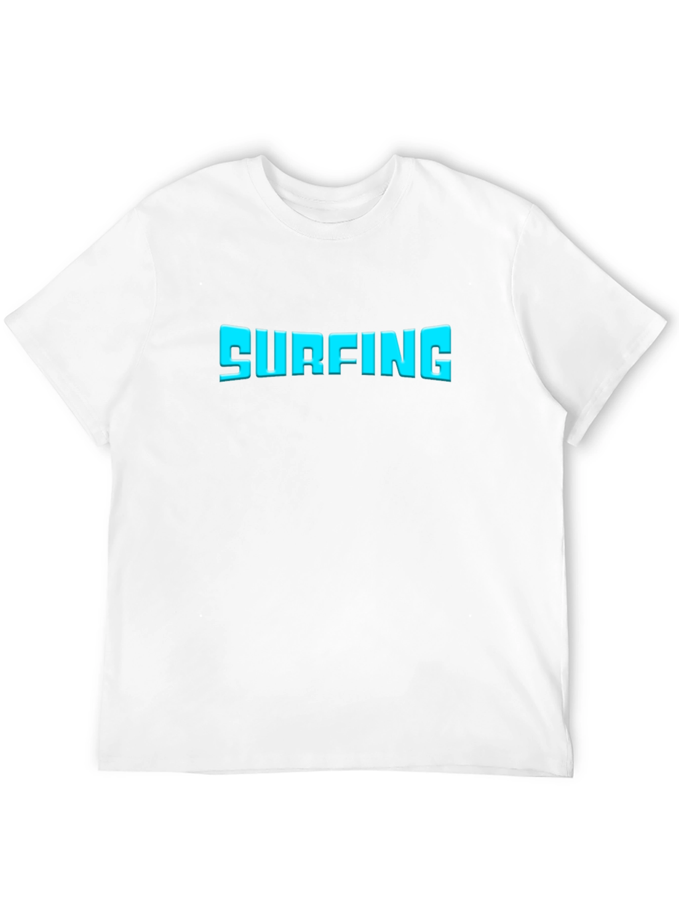 Surfing Graphic Tee - Black Cotton T-Shirt