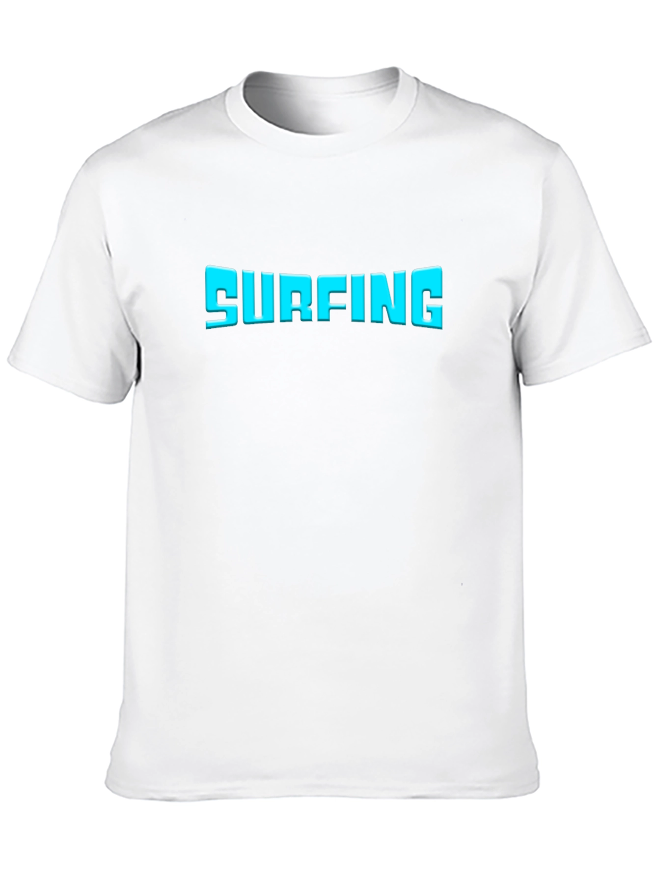 Surfing Graphic Tee - Black Cotton T-Shirt
