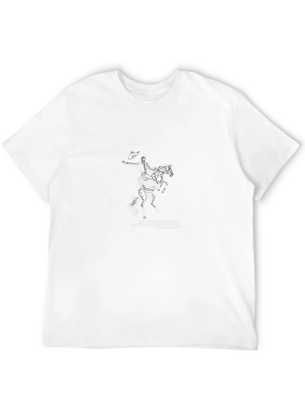 Black T-Shirt with Cowboy Graphic