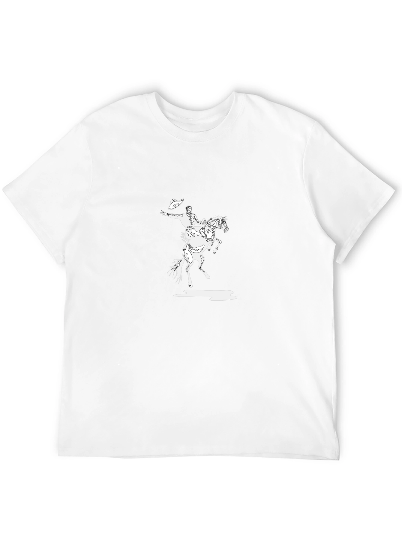 Black T-Shirt with Cowboy Graphic