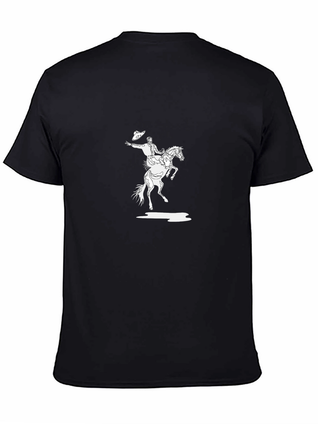 Black T-Shirt with Cowboy Graphic