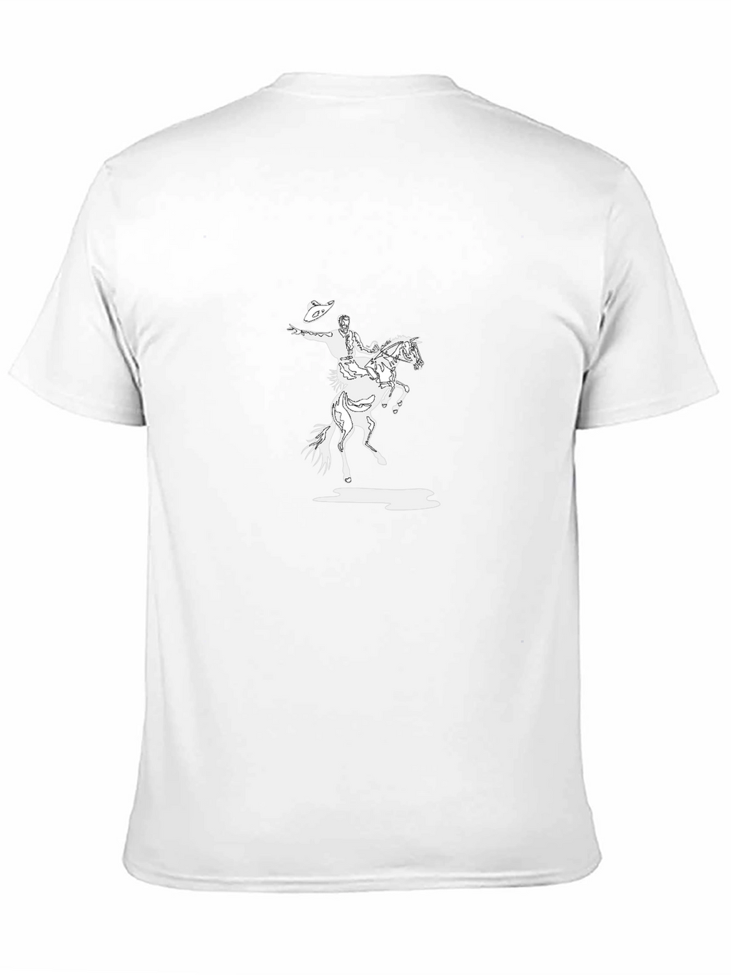 Black T-Shirt with Cowboy Graphic