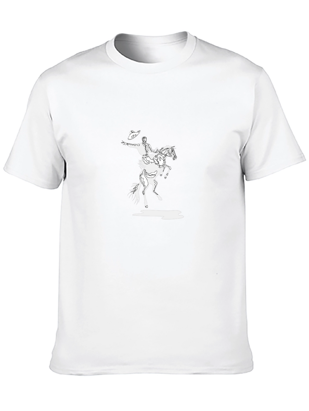 Black T-Shirt with Cowboy Graphic