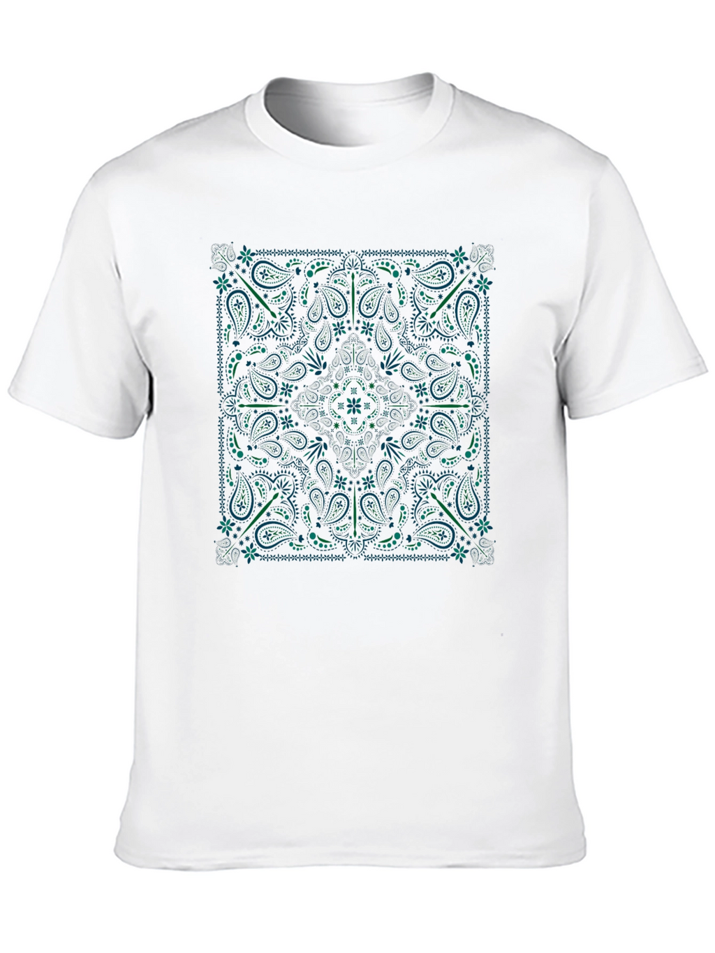 Black Bandana Paisley Graphic T-Shirt
