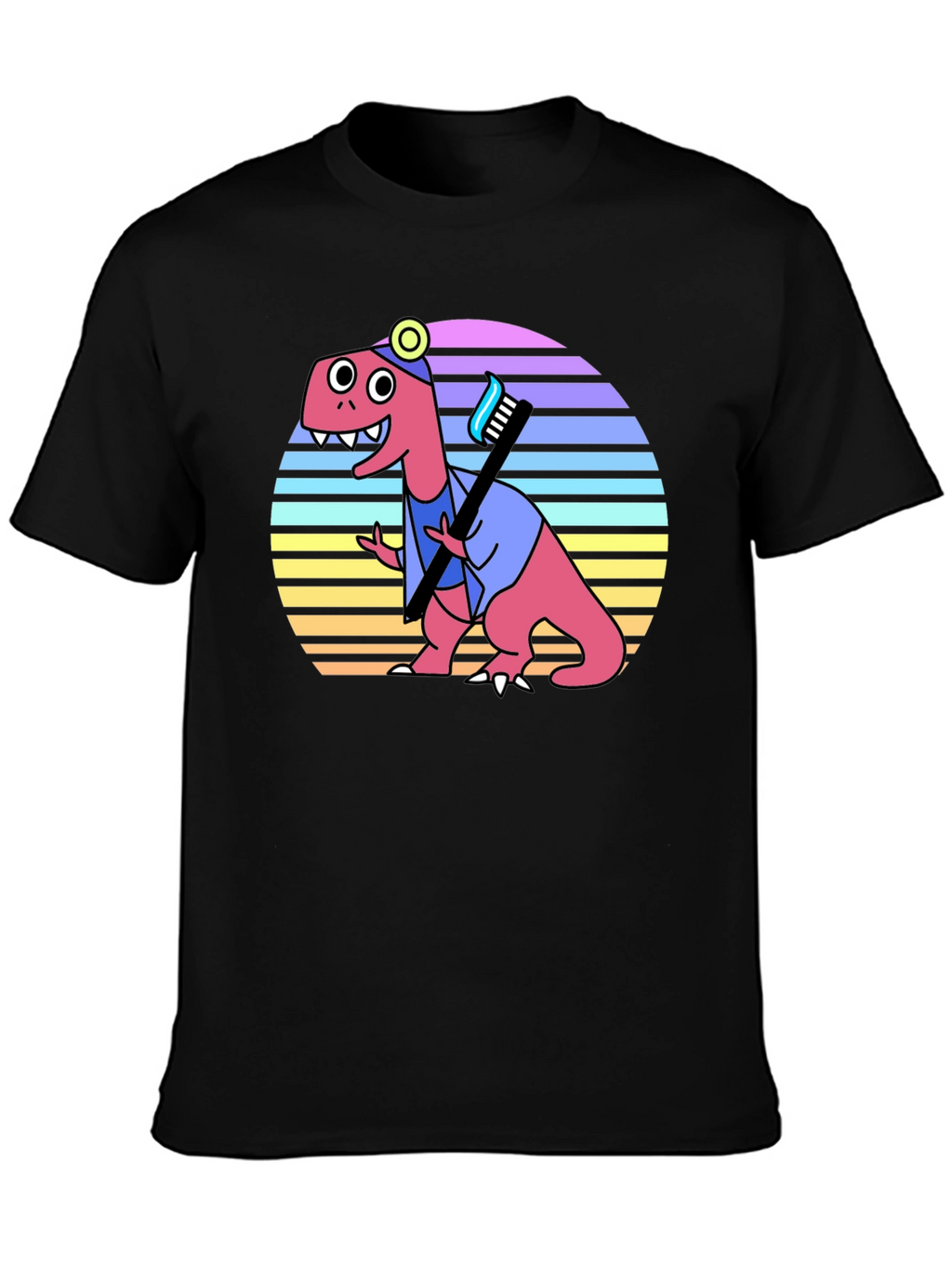 Dino Dentist T-Shirt - Novelty Graphic Tee