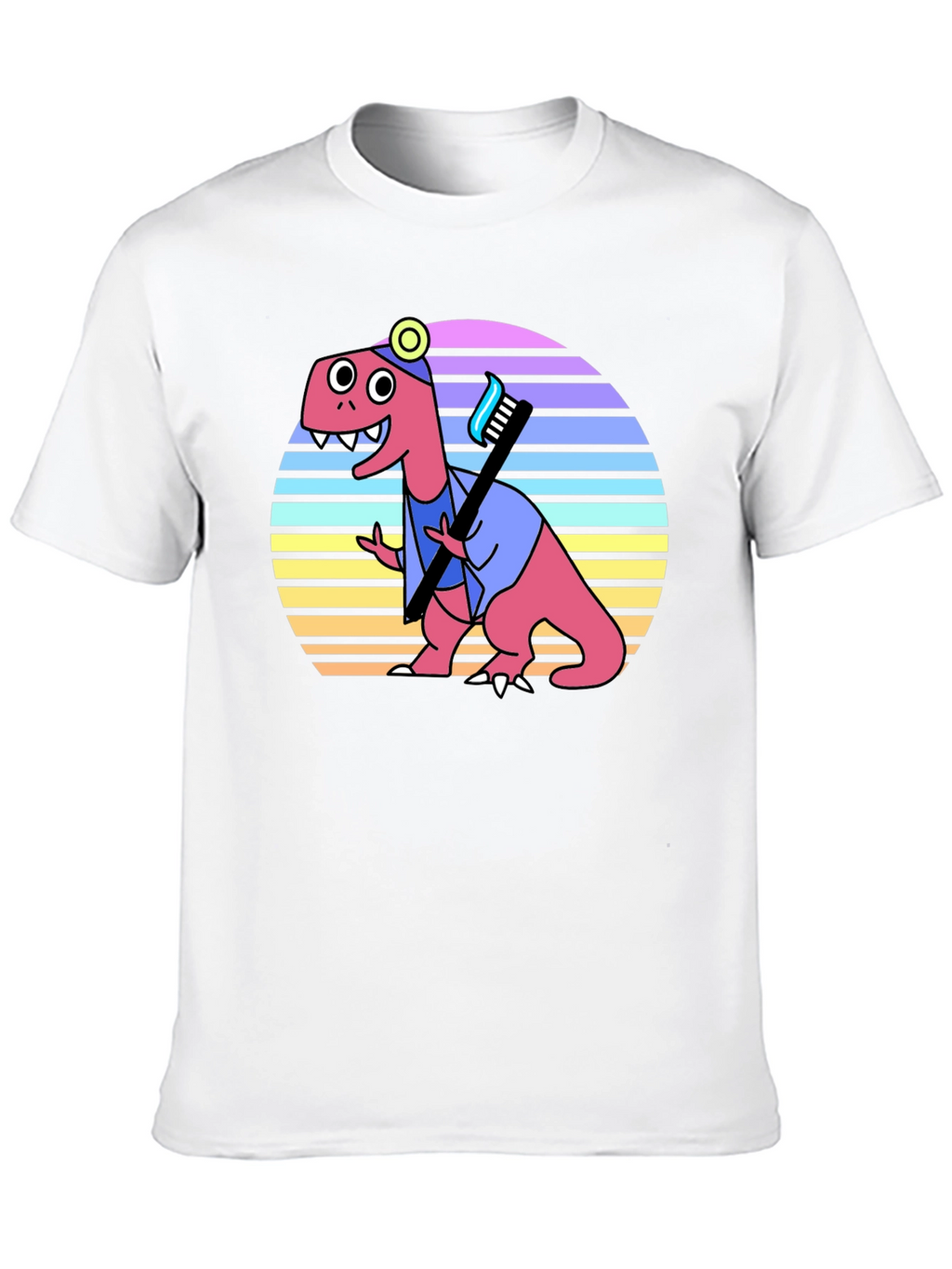 Dino Dentist T-Shirt - Novelty Graphic Tee