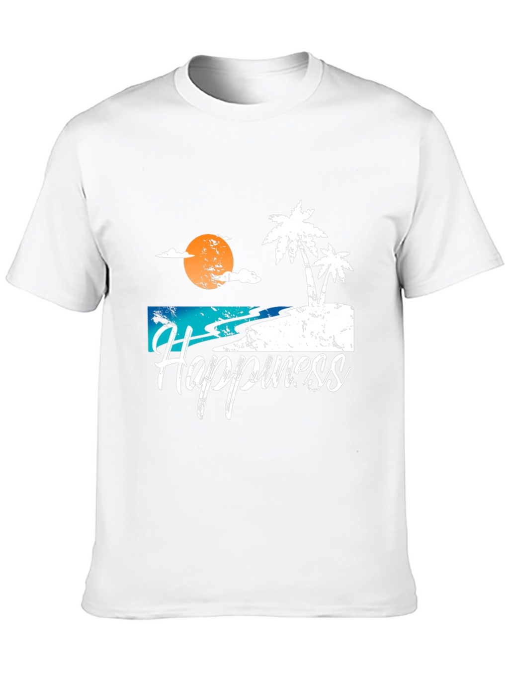 Happiness Island Graphic T-Shirt -  Casual Wear