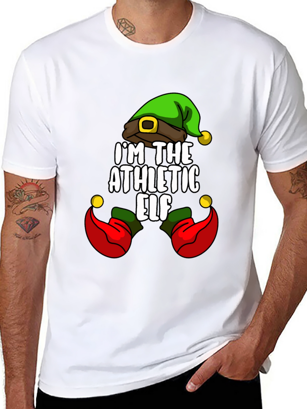 Athletic Elf Christmas T-Shirt