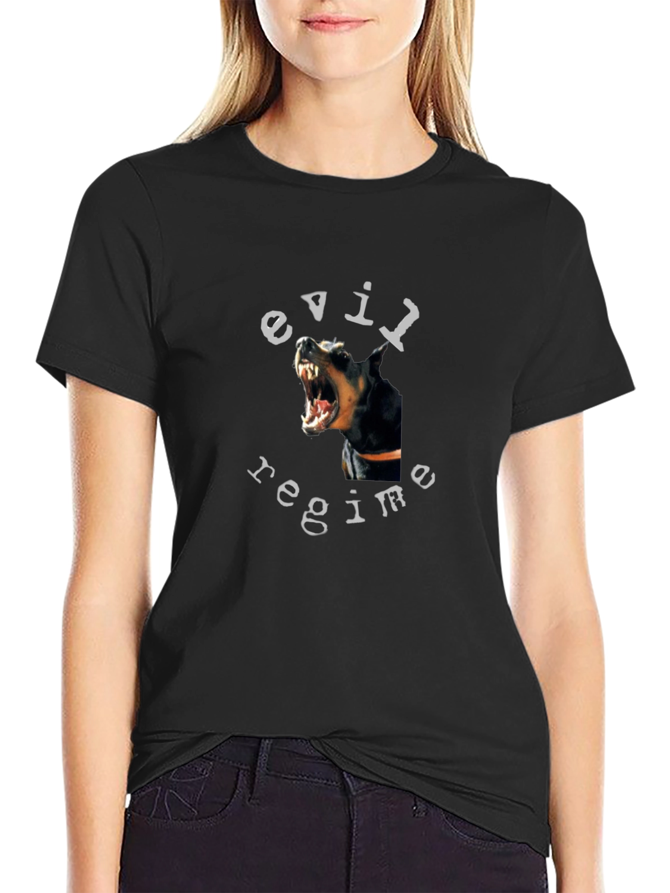 Evil Regime Dog T-Shirt - Graphic Print