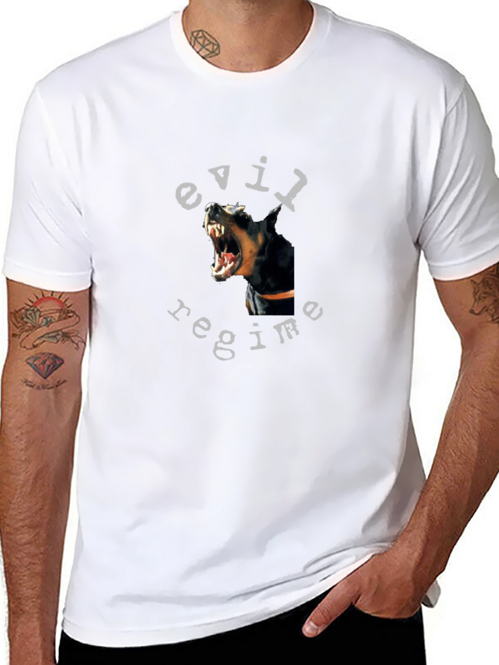 Evil Regime Dog T-Shirt - Graphic Print
