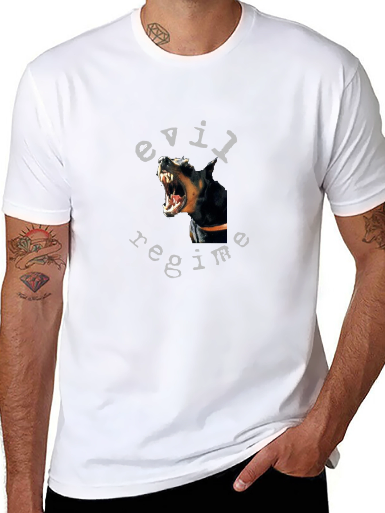 Evil Regime Dog T-Shirt - Graphic Print