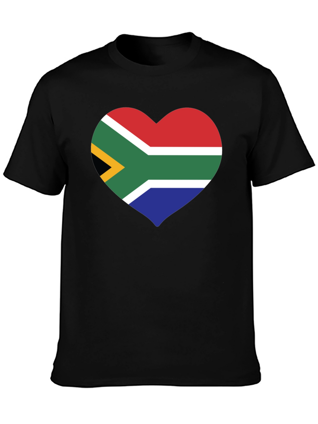 South Africa Flag Heart Graphic T-Shirt