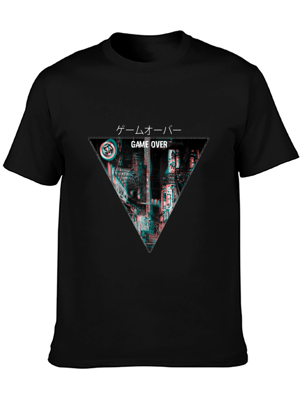 Game Over Glitch Style Graphic T-Shirt