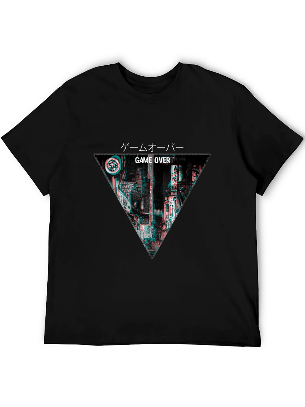 Game Over Glitch Style Graphic T-Shirt
