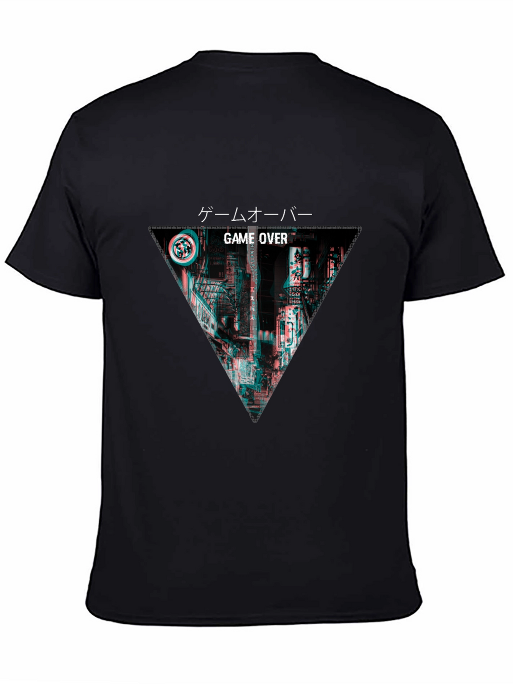 Game Over Glitch Style Graphic T-Shirt