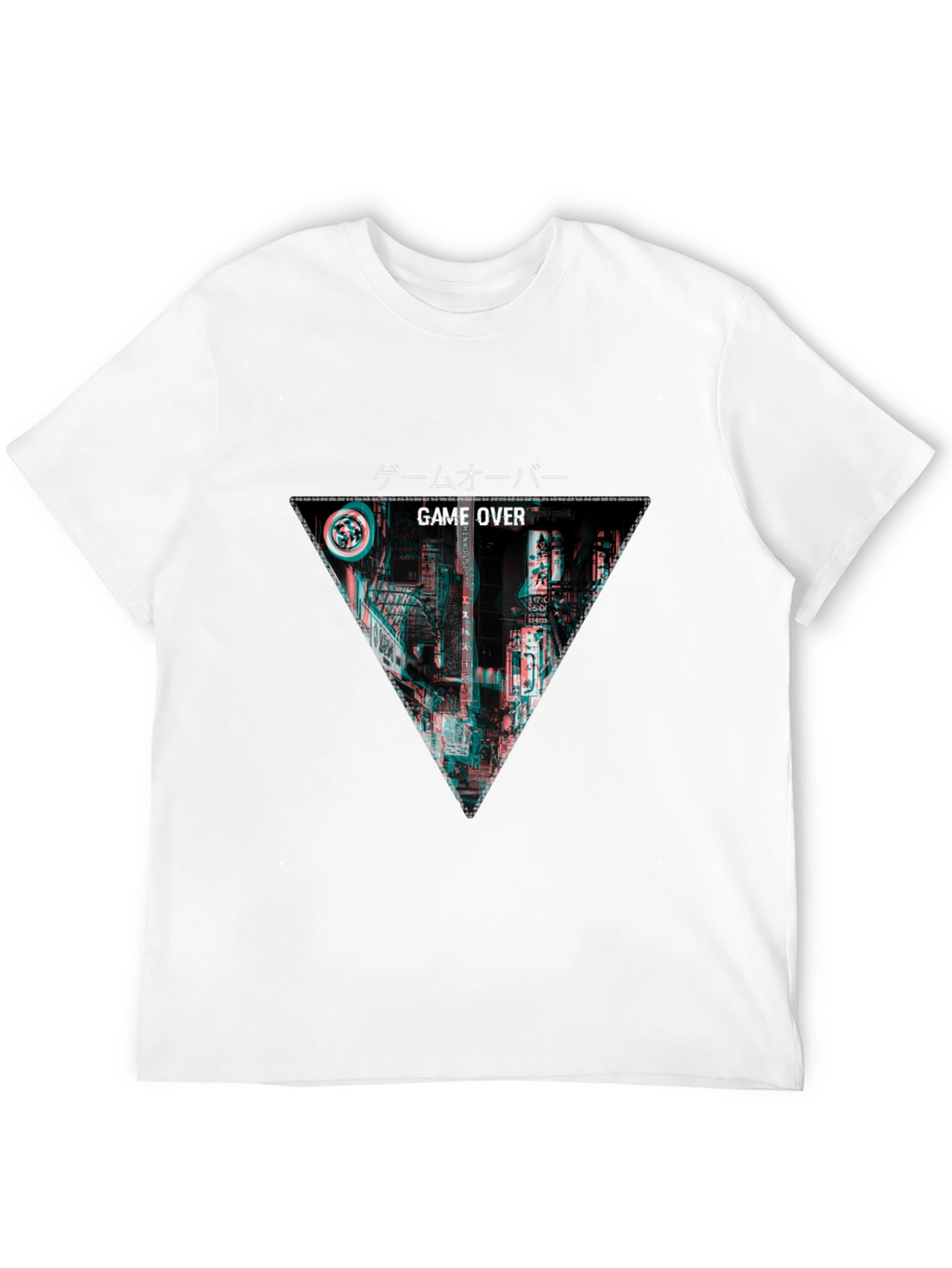 Game Over Glitch Style Graphic T-Shirt