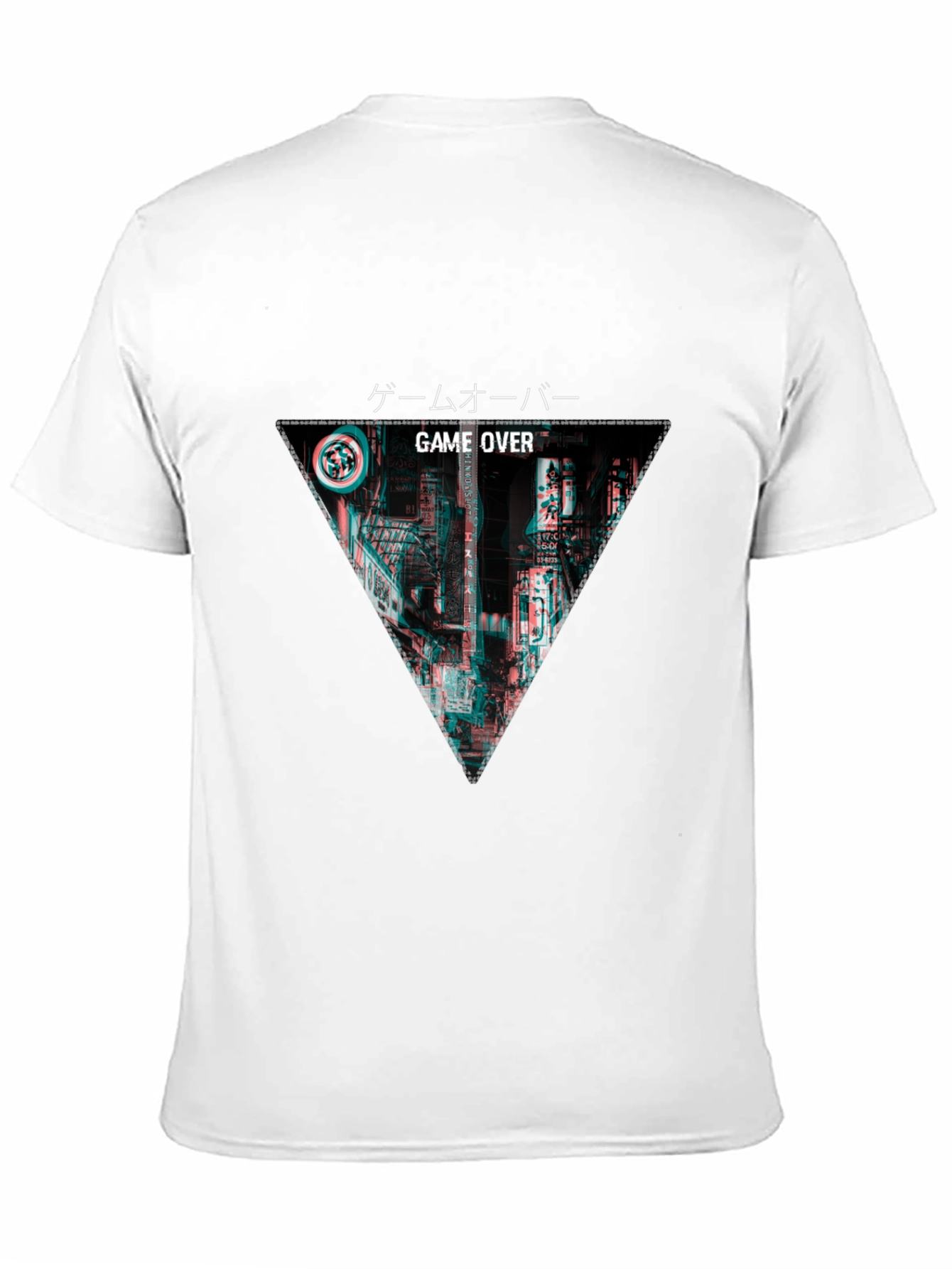 Game Over Glitch Style Graphic T-Shirt