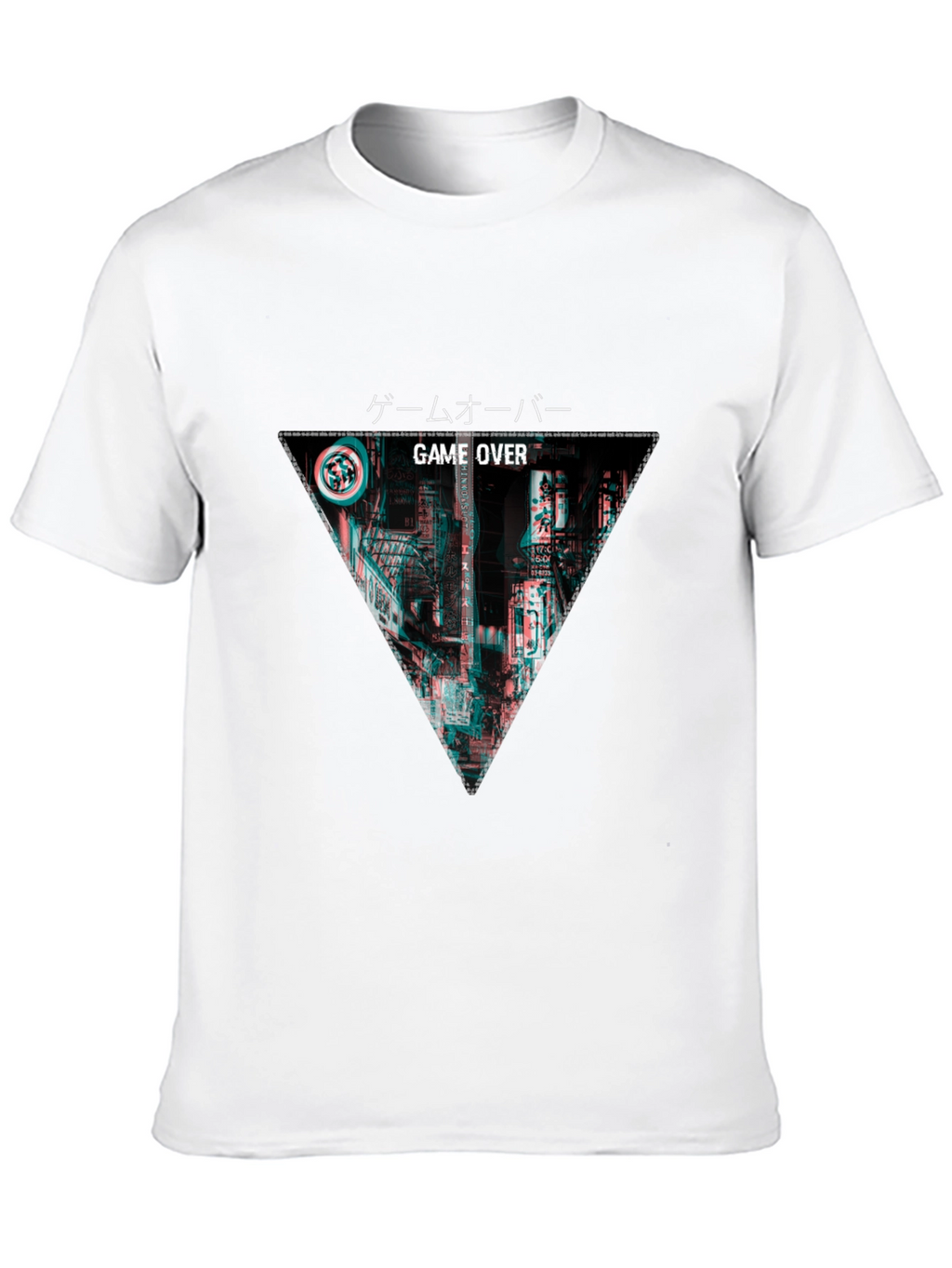 Game Over Glitch Style Graphic T-Shirt